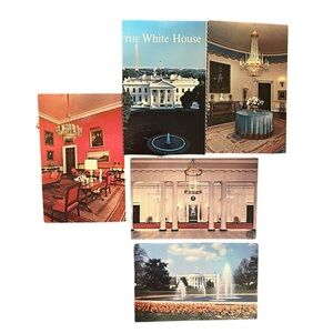 VTG The White House WashingtonDC Color Postcard Lot Blue/Red Rooms Entrance Hall